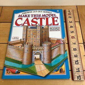 Usborne Cut Out Models Make This Castle Revised Edition Book 1987 OO/HO Scale